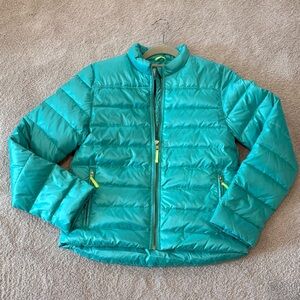 J. Crew Crewcuts Blue Puffer Winter Down Coat Jacket Girls 16 NWT Zip Pockets